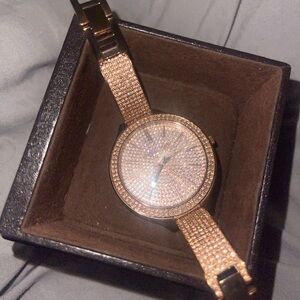 Rose gold MK women watch